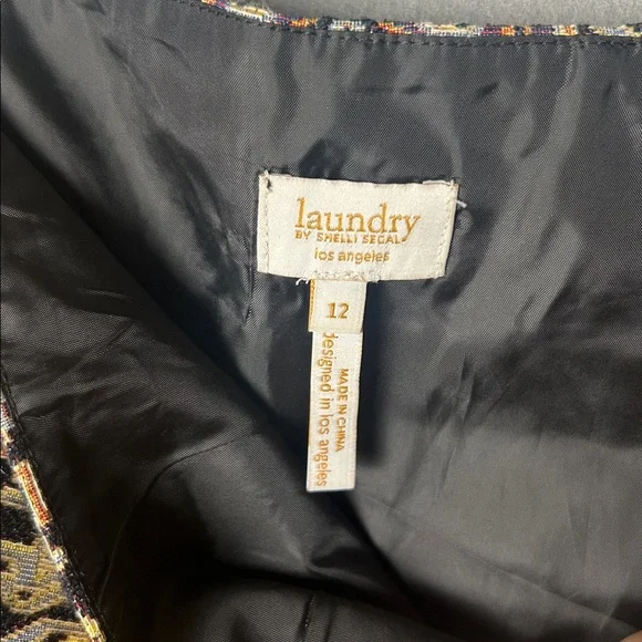 Laundry by Shelli Segal Tapestry Brocade Metallic skirt Old Money Boho Sz 12 - Picture 4 of 6